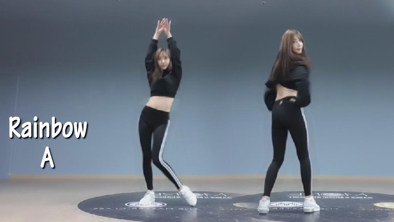 로드걸임지우 걸그룹댄스연습 레인보우-에이(A)!