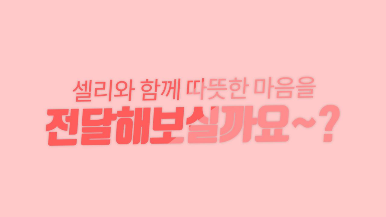 셀리 셀리의 사랑의 봉사단 연탄봉사활동 새로운 공지사항!