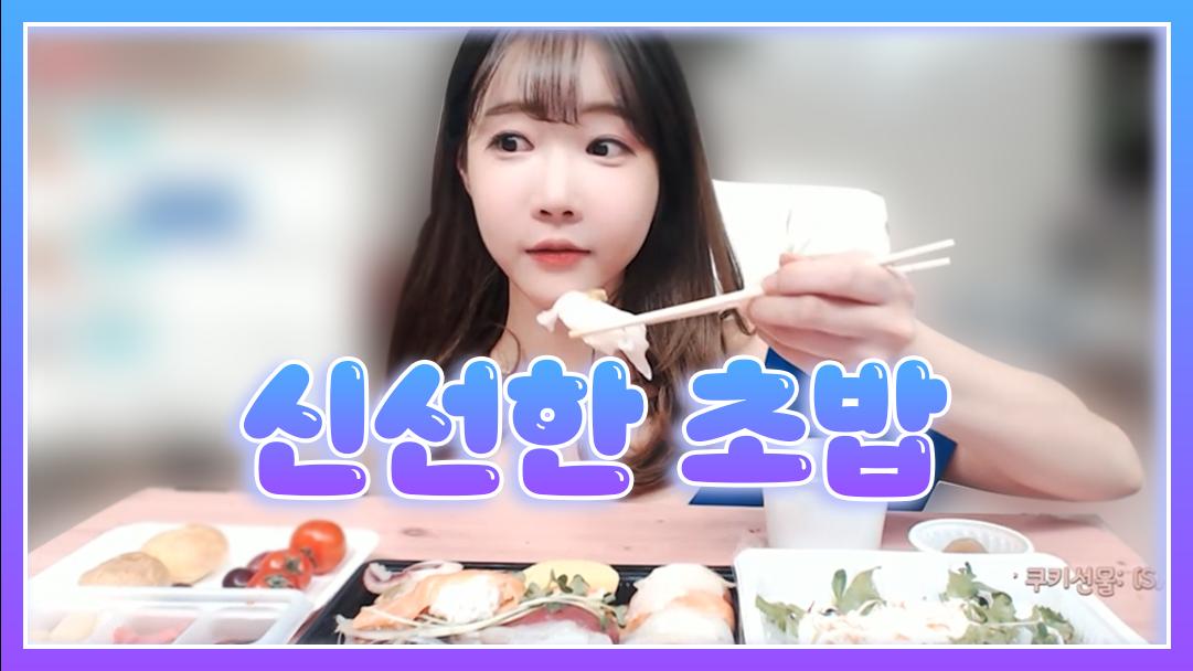 셀리 신선한 회가 올라간 맛있는 초밥 먹방!