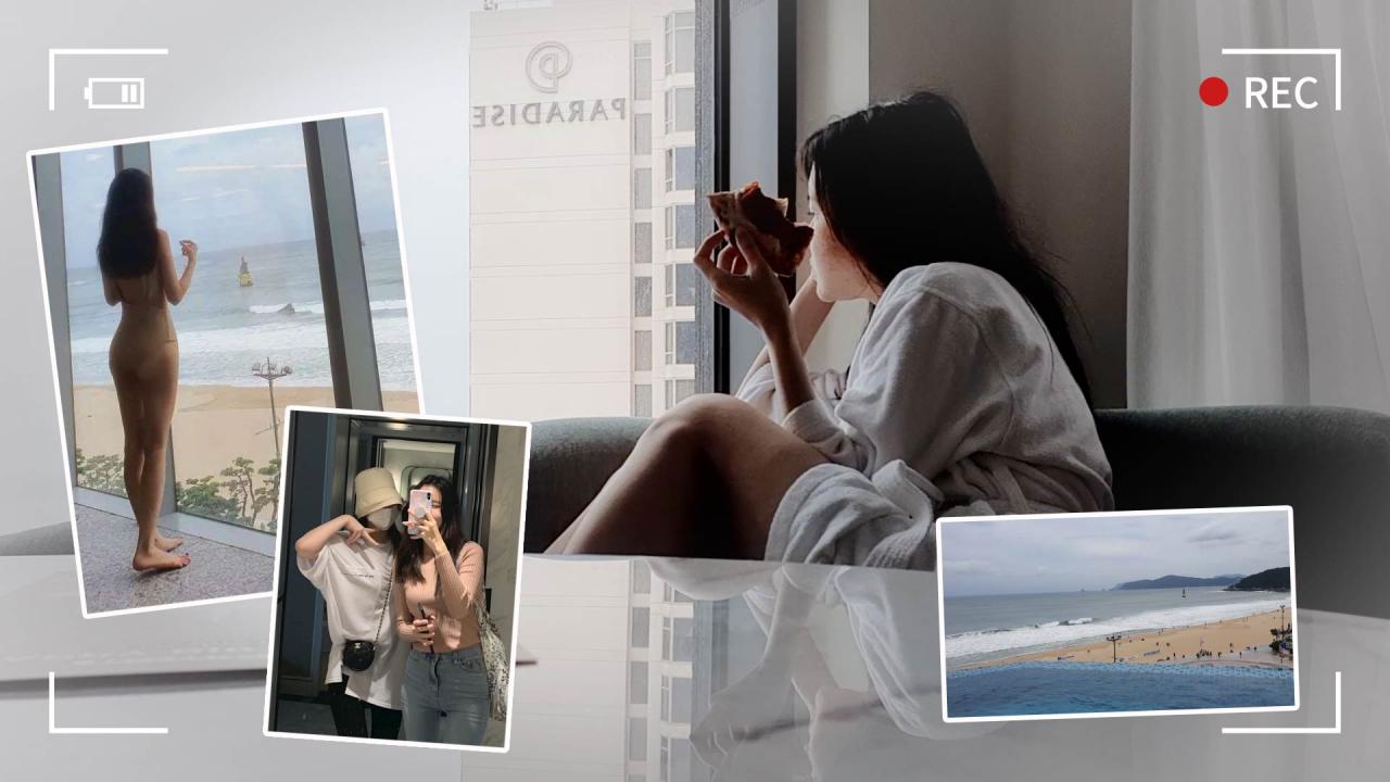  마구마구 수영하고싶은 #부산 #해운대 #호캉스 | 이아린 VLOG